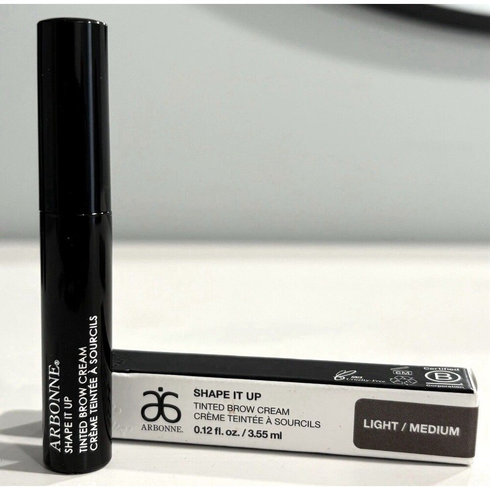 Arbonne Shape It Up Tinted Brow Cream LIGHT /MEDIUM 0.12oz NEW Discontinued HTF